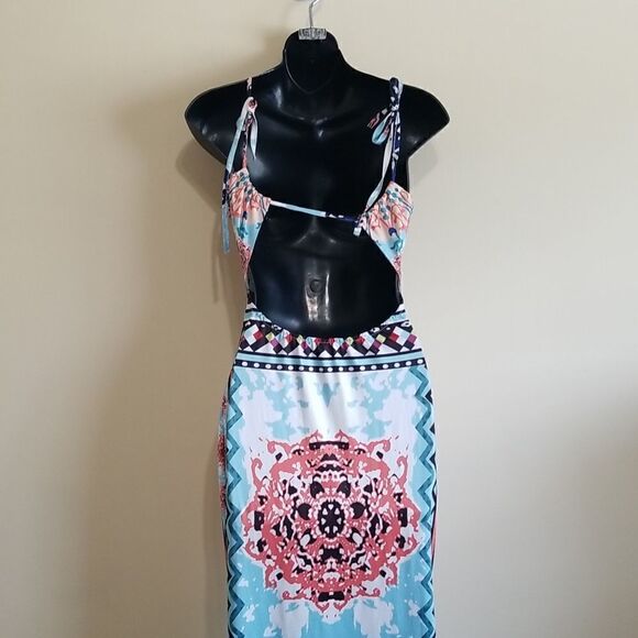 Aztec Print Maxi Dress Sz small - Picture 7 of 9
